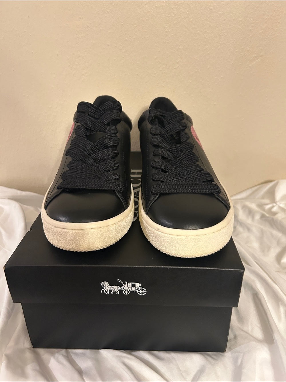 Women’s Coach C101 x Yeti Out leather sneakers.